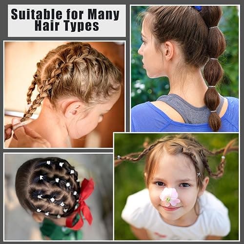 Auroray 2200 Pcs Elastic Hair Ties, 6 Natural Colors Mini Rubber Bands with Hair Tail Tools and Comb, Hair Accessories for Women, Girls, Toddlers, Babies thumbnail 5