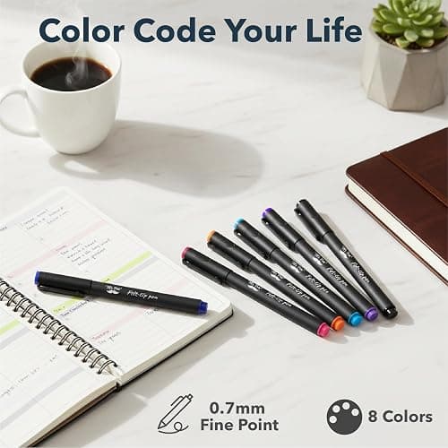 Mr. Pen- Felt Tip Pens, Assorted Colors, 8 Pack, 0.7mm thumbnail 6