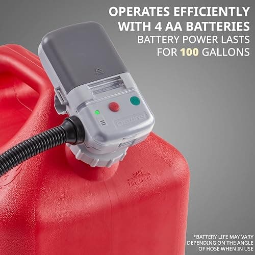Deway Automatic Fuel Transfer Pump with Nozzle for Flow Control & Stop, Fits Most Gas Cans, Extra Long Hose, for Gasoline, Diesel Fuel & More thumbnail 6
