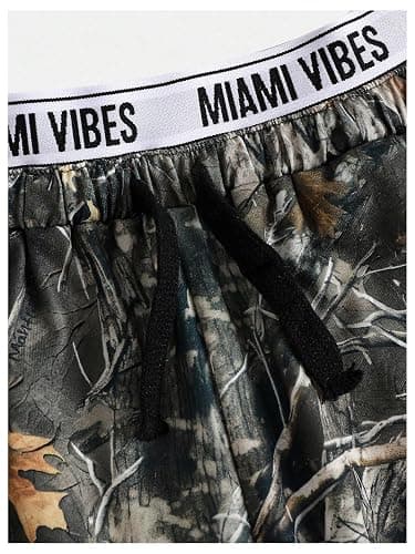 RoseSeek Girl's Camo Wide Leg Athletic Baggy Pants Elastic Waist Tree Branch Graphic Trousers Pants Streetwear thumbnail 4