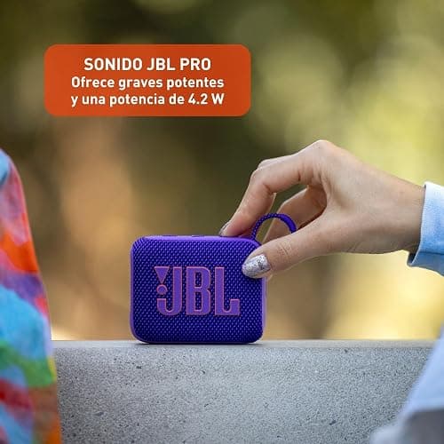 JBL Go 4 - Ultra-Portable, Waterproof and Dustproof Bluetooth Speaker, 7-Hour Built-in Battery, Made in Part with Recycled Materials (Purple) thumbnail 2