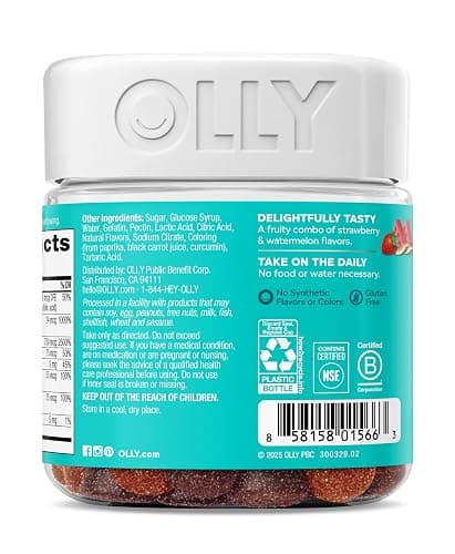 Olly Teen Girl Multi Gummy, Healthy Skin and Immune Support, 15 Essential Vitamins, Biotin, Zinc, Calcium, Chewable Multivitamin, Berry Melon, 35 Day Supply, 70 Count thumbnail 9
