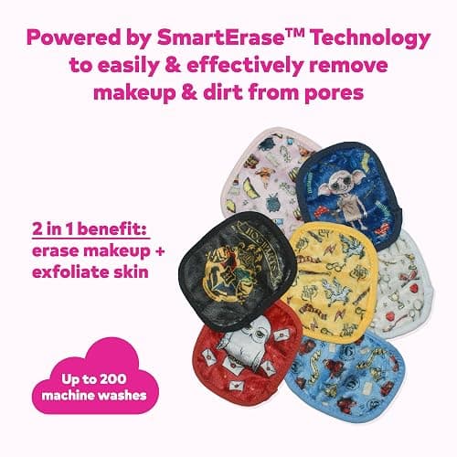 Makeup Eraser, 7-Day Set, Erase All Makeup with Just Water, Including Waterproof Mascara, Eyeliner, Foundation, Lipstick, Sunscreen, and More Harry Potter, 7ct thumbnail 4