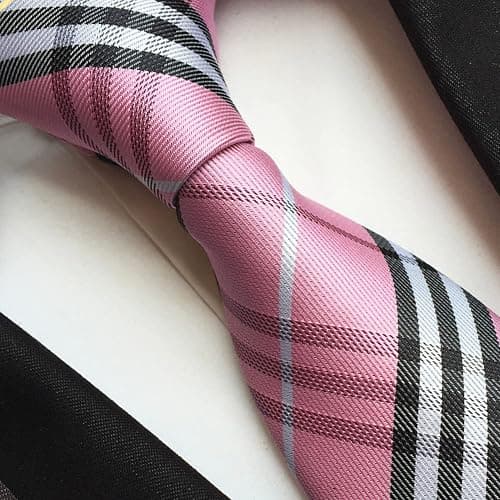 MENDENG Men's Classic Necktie Jacquard Woven Ties for Men Formal Business Ties Wedding Party Groomsmen Black Tie thumbnail 5