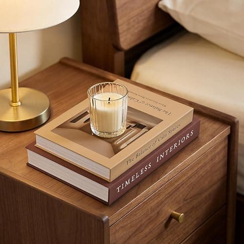 JARLINK Beautiful Decorative Books, Set of 3 Stackable Fake Books for Coffee Table, Shelf & Mantel Decor - Modern Home Decoration with Hidden Storage for Photos, Keepsakes & Living Room Styling, Brown thumbnail 4