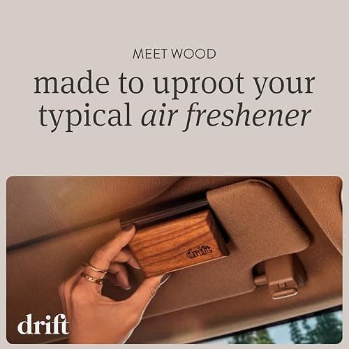 Drift Car Air Freshener - The Original Wood Air Freshener - Car Odor Eliminator - Long Lasting Scent - Auto Accessories - Metal Clip - Essential Oils - Clean Ingredients - Teak Scent Starter Kit thumbnail 2