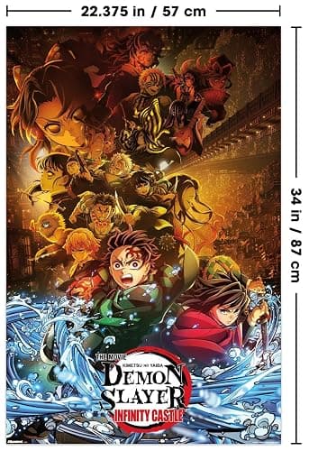 Demon Slayer: Infinity Castle (2025) - Group Key Art Wall Poster, 34L" x 22.4W", Unframed Version thumbnail 3