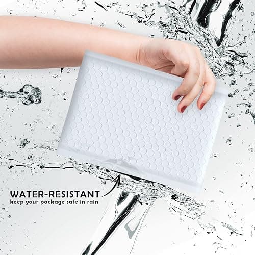 Bubble Mailers 8.5x12 25 Pack White Waterproof Self Seal Adhesive Shipping Bags, Cushioning Padded Envelopes for Shipping, Mailing, Packaging Usable 8.5x11 thumbnail 5