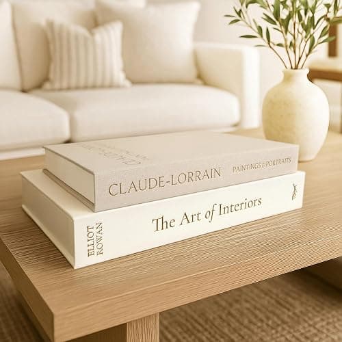Vine Creations Decorative Books - Set of 2 Linen Hardcover Boxes with Storage - Aesthetic Fake Books for Decoration for Home, Shelf, Bookshelf Decor, Coffee Table Decor, as Storage or Keepsake Box thumbnail 6