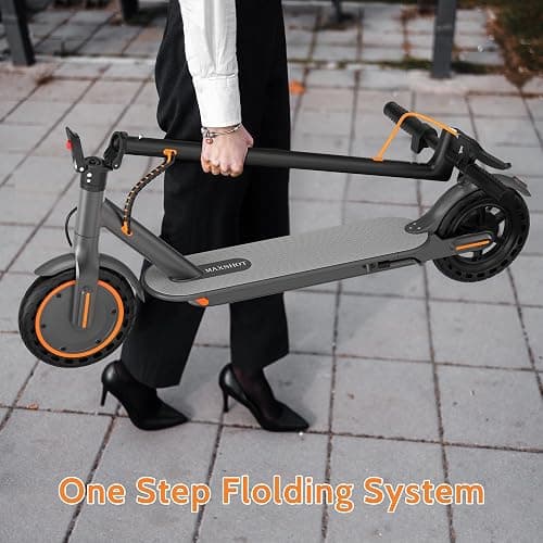 MAXSHOT Electric Scooter for Adults, 8.5/10/14" Tires, 19/22Mph, 350W/500W Motor, 21-28 Miles Range, Folding E-Scooter with Dual Suspension,APP(V1/SPRO/MAX/PRO/X1/X1PRO/PR) thumbnail 8
