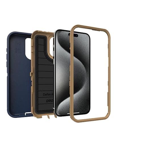 OtterBox iPhone 15 Pro Max (Only) - Defender Series Case - Blue Suede Shoes - Case Only - Screenless - Rugged & Durable - with Port Protection - Microbial Defense Protection thumbnail 5