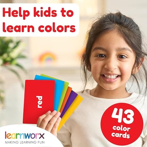Color Flashcards for Toddlers - 44 Flash Cards to Help Learn Colors & Words - Thick Learning Cards - Includes Simple & Advanced Colors thumbnail 3