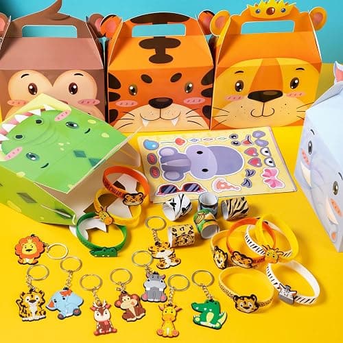 DMIGHT Jungle Safari Party Favors Set Wild Animals Set for Kids Birthday Gifts, Wild Theme Party favors for Kids Birthday Party Baby Shower Goodie Bag Fillers Jungle Safari Party Supplies (Animal) thumbnail 6