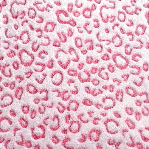 PLEASANT BOULEVARD | Leopard Throw Blanket Fleece, Premium Lightweight Cozy Warm Plush Microfiber Bedspread for Couch Sofa and Bed (Hot Pink, Twin (60 x 80 inches)) thumbnail 5