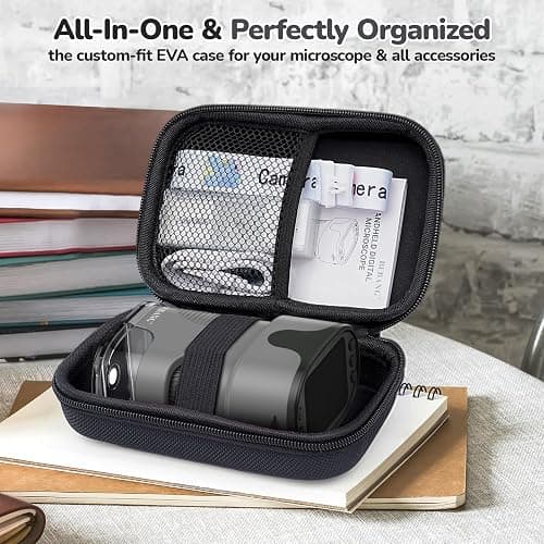 1000X Handheld Microscope for Kids 4K 2.0" Screen Rechargeable Mini Pocket Digital Microscopes w/Slides Kit Portable Edu Gift Age 4-6 8-12 Children Students (Grey) thumbnail 4