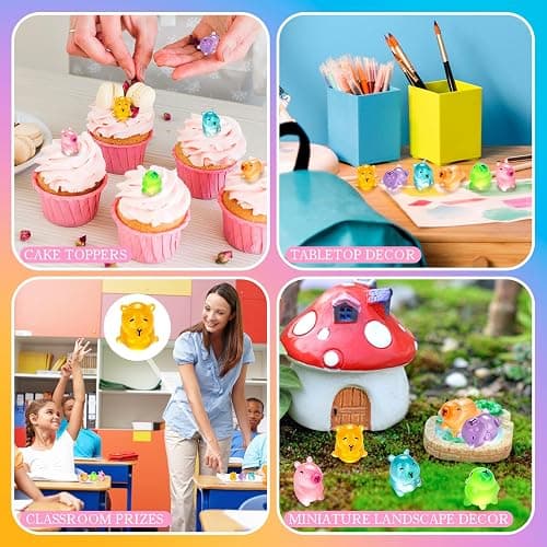 36PCS Luminous Mini Resin Capybara Miniature Capybara Figurines Glow in The Dark, Cute Tiny Capybaras Toys for Crafts Fairy Garden Landscape Capybaras Birthday Decorations (6 Style) thumbnail 8