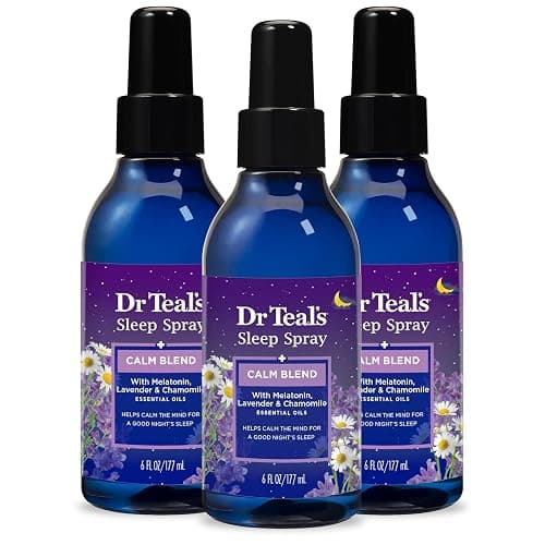 Dr Teal's Calm Blend Spray with Melatonin, Lavender & Chamomile Essential Oils, 6 fl oz (Pack of 3) - Image 1