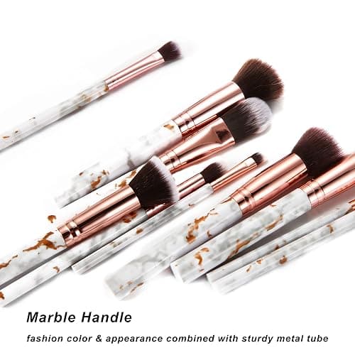 DUAIU - Set di 16 pennelli da trucco professionali per fondotinta, ombretto, correttore, set con 4 spugne per trucco thumbnail 6