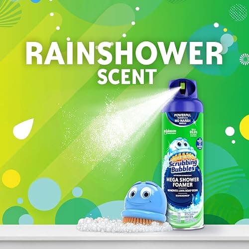 Scrubbing Bubbles Mega Bathroom and Shower Foamer Aerosol, Rainshower Scent, 20oz (Pack of 2) thumbnail 6