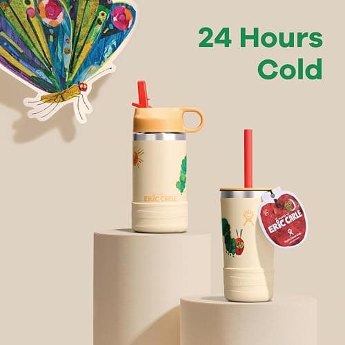 Hydro Flask Water Bottle and Tumbler Bundle Set for School - Stainless Steel and Insulated with Straw Cap - 12 Oz World of Eric Carle™ Fruit thumbnail 6