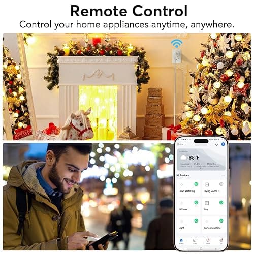 EIGHTREE Smart Plug, Smart Home WiFi Outlet Works with Alexa & Google Home, Smart Socket with Remote Control & Timer Function, 2.4GHz WiFi Only, 4 Packs thumbnail 3