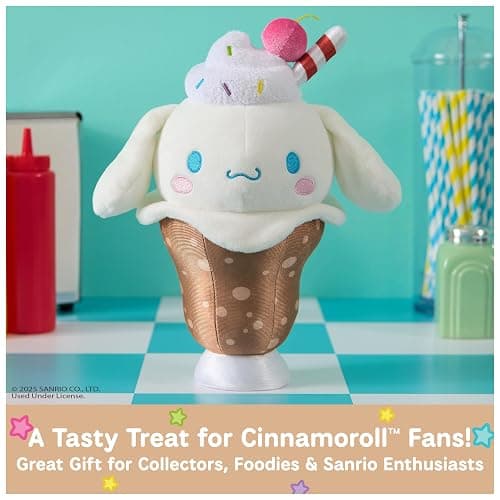 GUND Sanrio Official Hello Kitty and Friends Cinnamoroll Root Beer Float Plush, Collectible Plush Toy, Stuffed Animal for Ages 1 and Up, Pink, 8” thumbnail 4