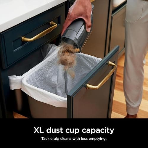 Shark Cyclone PET Handheld Vacuum with 8" Crevice Tool, HyperVelocity Suction, Navy Blue/Grey, CH701 thumbnail 9