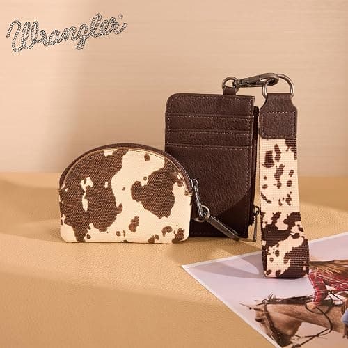 Wrangler Keychain Wristlet Wallets for Women Western Dual Pouch Wristlet Credit Card Holder Wallet thumbnail 6