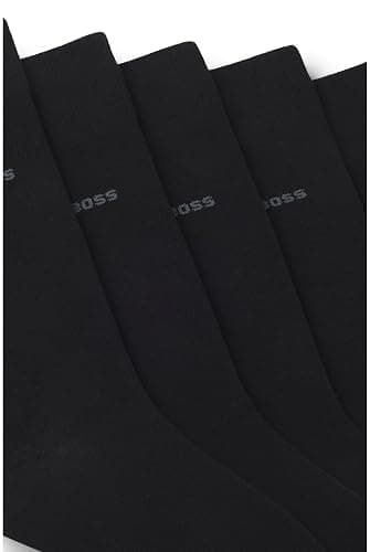 BOSS Hommes 5P RS Uni CC Lot de cinq paires de chaussettes mi-mollet en coton mélangé thumbnail 2