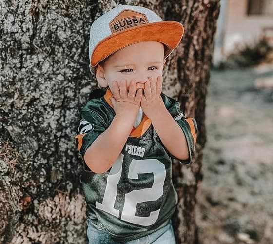 Toddler Hat - Baseball Hat - Baby Bubba Trucker Cap - Infant Newborn Youth Flat Brim Patch Sun Hat for Summer Winter thumbnail 5