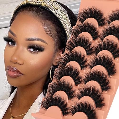 Mink Lashes Full Volume False Eyelashes 18mm Dramatic Faux Mink Eyelashes Natural Look Cat Eye Volume Eye Lashes Multipack by Focipeysa - Image 1