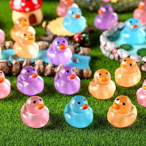 Civaner 60 Pcs Tiny Squeeze Mini Duck Stress Relief Cute Fidget for Adults Birthday Party Easter Egg Filler and Easter Basket Stuffer Gift thumbnail 3