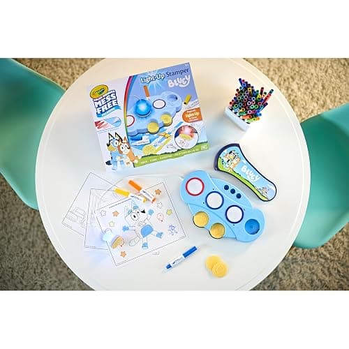 Crayola Magic Light Up Bluey Stamper Art Set, Toddler Mess Free Coloring & Stamping Kit, Holiday for Kids, Bluey Toys, Ages 3, 4, 5 thumbnail 2
