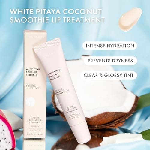 ESW Beauty White Pitaya Coconut Lip Treatment - Clear & Glossy with Shea Butter, Hyaluronic Acid, White Pitaya & Coconut for Intense Moisture & Dryness Prevention thumbnail 3