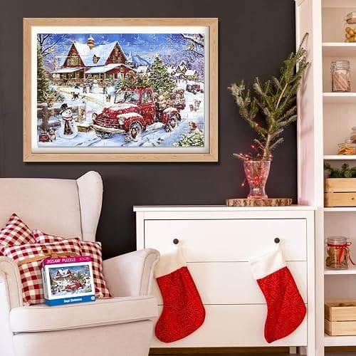 100 Piece Christmas Puzzle for Kids Ages 4-8 Jigsaw Puzzles 100 Pieces for Boys Girls Ages 6-8 8-10 - Dogs' Christmas thumbnail 6