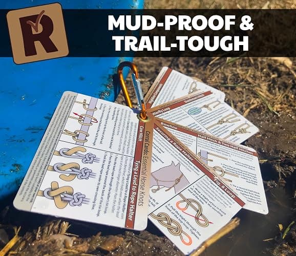 ReferenceReady Horse Knot Cards – Pocket Guide to 19 Pack and Trail Riding Knots - Horse Stuff for Girls and Boys thumbnail 5