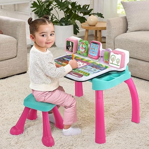 VTech Explore and Write Deluxe Activity Desk (Frustration Free Packaging), Pink thumbnail 2