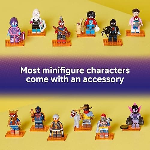 LEGO Minifigures Spider-Man: Across The Spider-Verse 6 Pack - Spider-Man Toys for Boys & Girls, Ages 5+ - Pretend Play Action Figures for Kids - Gift for Birthdays - 66797 thumbnail 7