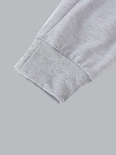 WDIRARA Men's Floral Letter Graphic Print Drawstring Waist Tie Front Sweatpants thumbnail 4