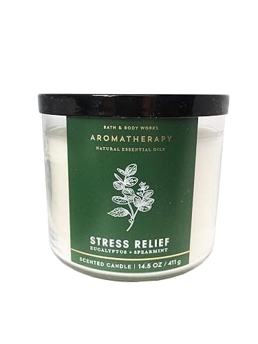 Bath & Body Works, Aromatherapy Stress Relief 3-Wick Candle, Eucalyptus Spearmint - Image 1