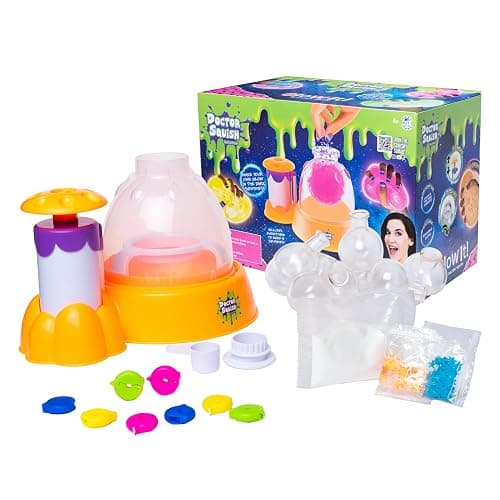 Doctor Squish Squishy Maker Station Neon | DIY Make Your Own Glow in The Dark Squishies Kit | All Inclusive with Glowing Sparkles & Slime Powder | Ages 8 & Up - Image 1