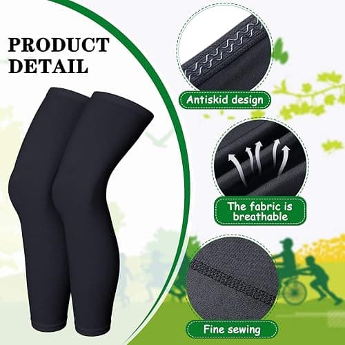 Skylety Compression Leg Sleeve Full Length Leg Sleeves Sports Cycling for Men Women, Running, Basketball thumbnail 2
