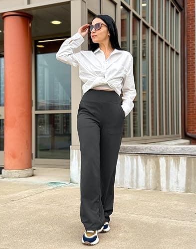 G Gradual Women's Yoga Pants Wide Leg wiht Pockets High Waist Stretch Loose Casual Lounge Sweatpants Petite/Regular/Tall thumbnail 2