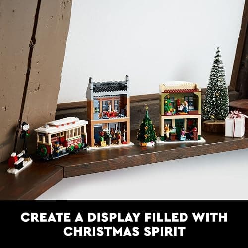 LEGO Holiday Main Street Building Set 10308, for Adults and Family, Christmas Village Building Kit, Holiday Display Set with Shops, Streetcar and 6 Minifigures, Christmas Decoration to Build Together thumbnail 3