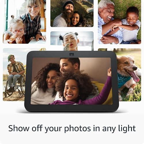 Amazon Echo Show 8, With Spatial Audio, Smart Home Hub, ideal for open living spaces, includes Alexa, Glacier White thumbnail 7