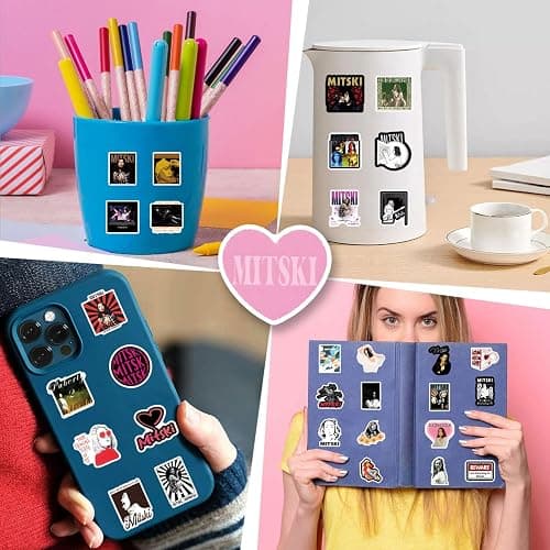 64pcs Mitski Stickers American Singer-Songwriter Stickers for Cartoon Cute Girls Boys Teenagers Adult Water Bottles Laptop Suitcases Birthday Toy Decoration Kids Holiday Party thumbnail 6