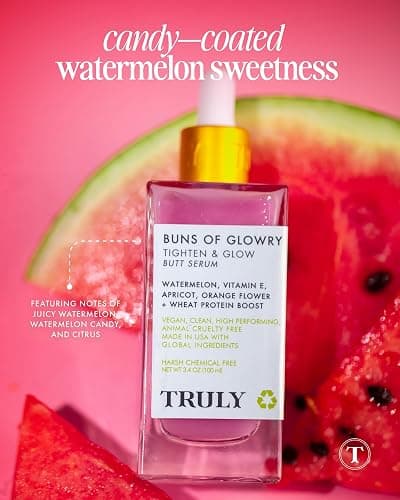 Truly Beauty Buns of Glowry Glow & Tighten Serum, Skin Tightening Cream Serum, Cellulite Cream for Thighs and Buns Fast Absorbing. Butt Enhancement Cream and Firming Lotion - 3.1 OZ thumbnail 2