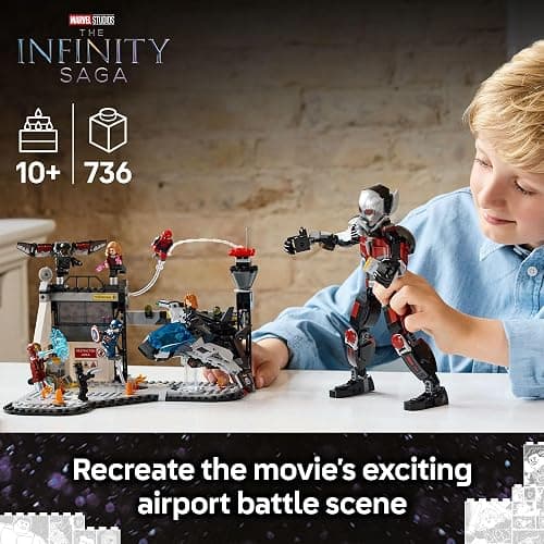 LEGO Marvel Captain America Civil War Action Battle Building Toy Set - Marvel Superhero Toy for Kids, Boys and Girls, Ages 10+ - with 8 Minifigures and Giant Ant Man - Gift Idea for Birthday - 76314 thumbnail 3