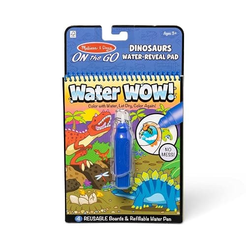 Melissa & Doug On The Go Water Wow! Reusable Water-Reveal Activity Pad – Dinosaurs - Dinosaurs - Image 1