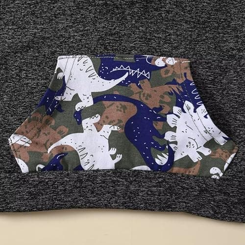 Toddler Baby Boy Clothes Fall Winter Outfits Long Sleeve Camouflage Dinosaur Hoodie Sweatshirt Tops Pants Set thumbnail 6